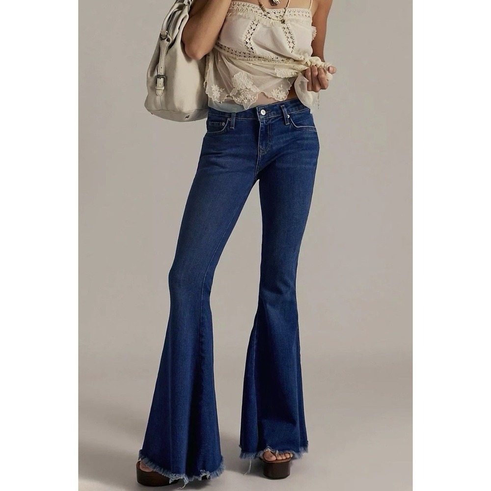 We The Free Emre Low Rise Flare Jeans Daisy Blue NWT Women's Size 27 Y2K 70s